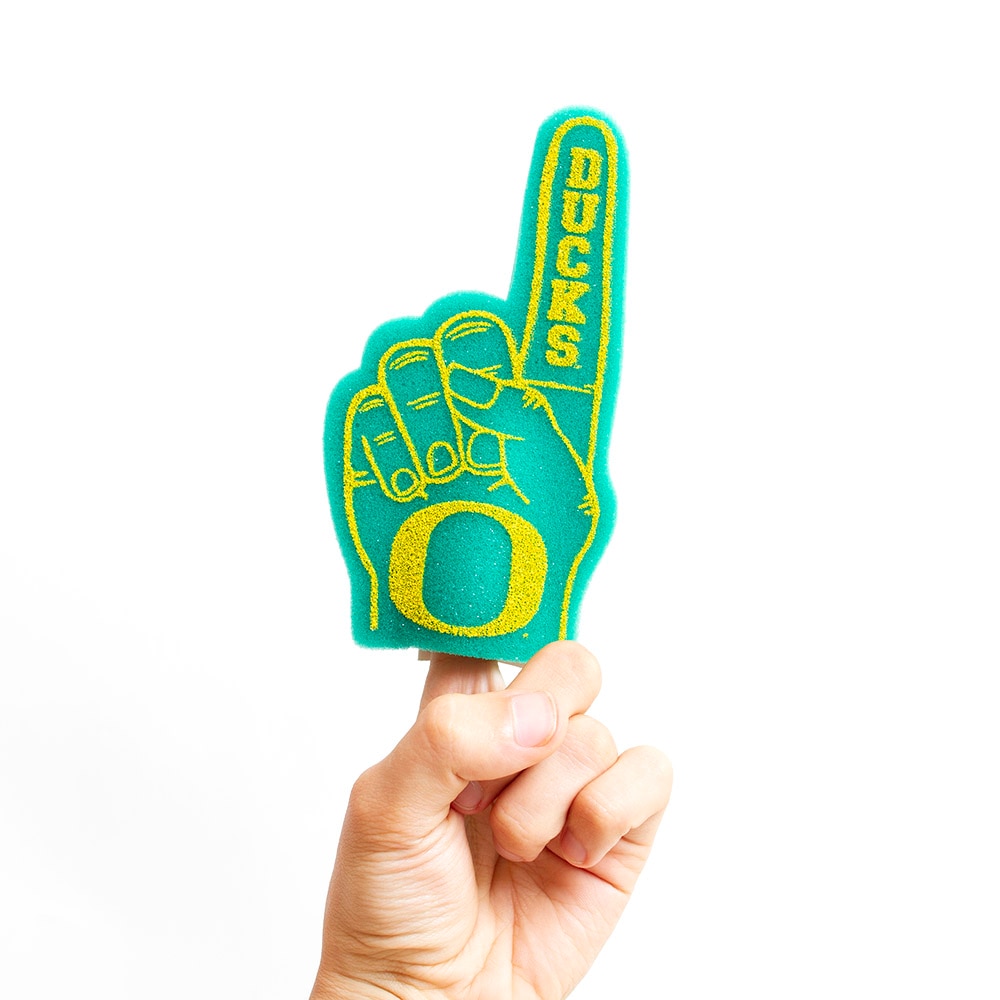 Classic Oregon O, Mini, 6.5", Foam Finger, Green